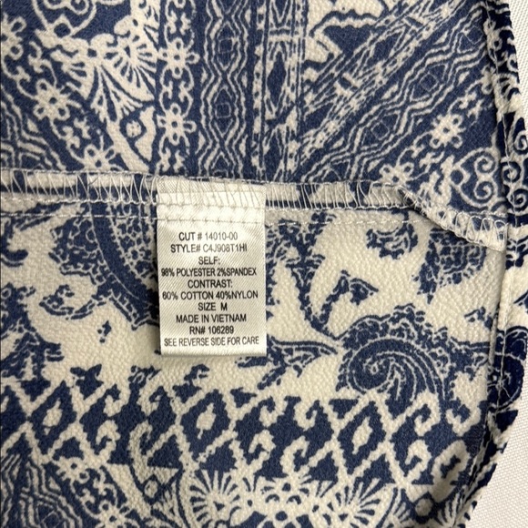 Trixxi Blue and White Sleeveless Halter Sundress - Picture 7 of 7